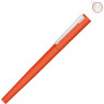Ручка металлическая роллер UMA Brush R GUM soft-touch с зеркальной гравировкой, оранжевый
