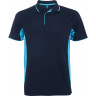 Рубашка поло Roly Montmelo мужская с длинным рукавом, нэйви/небесно-голубой, размер L (50)