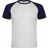 Спортивная футболка Roly Indianapolis детская, белый/нэйви, размер 8 (128-140)