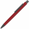 Металлическая шариковая ручка soft touch UMA Ellipse gum, красный