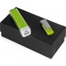 Подарочный набор Flashbank с флешкой и зарядным устройством, зеленый