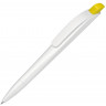Ручка шариковая пластиковая UMA Stream, белый/желтый