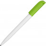 Ручка пластиковая шариковая Миллениум Color CLP, белый/зеленое яблоко