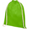 Рюкзак со шнурком Oregon из хлопка плотностью 140 г/м2, лайм