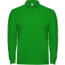 Рубашка поло Roly Estrella мужская с длинным рукавом, травянисто-зеленый, размер S (44)