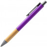 Ручка шариковая PENTA металлическая с бамбуковой вставкой, фиолетовый