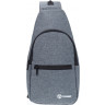 Рюкзак TORBER с одним плечевым ремнем, серый, полиэстер 300D, 33 х 17 х 6 см