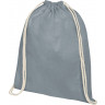 Рюкзак со шнурком Oregon из хлопка плотностью 140 г/м2, серый