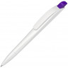 Ручка шариковая пластиковая UMA Stream, белый/фиолетовый