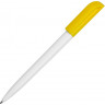 Ручка пластиковая шариковая Миллениум Color CLP, белый/желтый