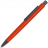 Металлическая шариковая ручка soft touch UMA Ellipse gum, оранжевый