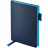 Ежедневник недатированный А5 Bruno Visconti Boston, темно-синий (голубой обрез)