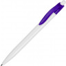 Ручка шариковая Какаду, белый/фиолетовый