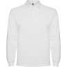 Рубашка поло Roly Estrella мужская с длинным рукавом, белый, размер L (50)