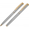 Набор Pierre Cardin Pen and Pen: ручка шариковая, ручка-роллер, серебристый/золотистый