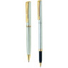 Набор Pierre Cardin Pen and Pen: ручка шариковая, ручка-роллер, серебристый/золотистый/черный