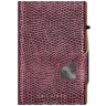 Кожаный кошелек TRU VIRTU CLICK&SLIDE Iguana Glossy Blackberry, ежевика/коричневый