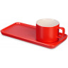 Чайная пара Eat&Bite Bristol: блюдце прямоугольное, чашка, коробка, красный