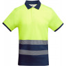 Рубашка поло Roly Atrio мужская, нэйви/неоновый желтый, размер L (50)