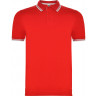 Рубашка поло Roly Montreal мужская, красный/белый, размер S (46)
