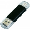 USB-флешка на 64 ГБ.c дополнительным разъемом Micro USB, черный
