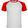 Спортивная футболка Roly Indianapolis детская, белый/красный, размер 4 (104-116)