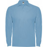 Рубашка поло Roly Estrella мужская с длинным рукавом, небесно-голубой, размер S (44)