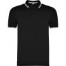 Рубашка поло Roly Montreal мужская, черный/белый, размер S (46)