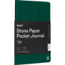 Карманная записная книжка-блокнот с мягкой обложкой K'arst® формата A6, листы без линования, темно-зеленый