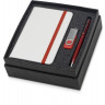 Подарочный набор Reporter Plus с флешкой, ручкой и блокнотом А6, красный