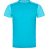 Спортивная футболка Roly Zolder детская, бирюзовый/бирюзовый меланж, размер 8 (128-140)