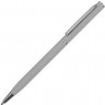 Ручка металлическая шариковая Атриум с покрытием софт-тач, серый