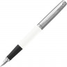 Перьевая ручка Parker Jotter White CT перо:F, цвет чернил: blue, в подарочной упаковке