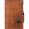 Кожаный кошелек TRU VIRTU CLICK&SLIDE Natural Brown, натуральный коричневый/серебристый