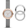 Часы наручные DKNY, женские, стальной/розовое золото/белый