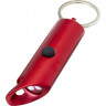 Светодиодный фонарик Flare из переработанного алюминия и открывалка для бутылок с брелоком, красный