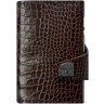 Кожаный кошелек TRU VIRTU CLICK&SLIDE Croco Brown, коричневый крокодил