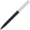 Шариковая ручка Unix из переработанной пластмассы, синие чернила, черный