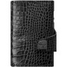 Кожаный кошелек TRU VIRTU CLICK&SLIDE Croco, черный крокодил