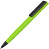 Ручка пластиковая soft-touch шариковая Taper, зеленое яблоко/черный