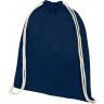 Рюкзак со шнурком Tenes из хлопка плотностью 140 г/м2, темно-синий