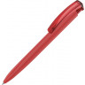Ручка шариковая трехгранная UMA TRINITY K transparent GUM, soft-touch, красный