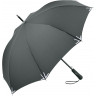 Зонт-трость FARE Safebrella с фонариком и светоотражающими элементами, серый