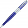 Ручка шариковая Pierre Cardin BARON с поворотным механизмом, синий металлик/серебристый