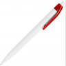 Ручка пластиковая шариковая HINDRES, белый/красный