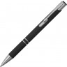  Ручка металлическая шариковая Legend Gum софт-тач, черный