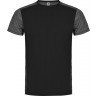 Спортивная футболка Roly Zolder детская, черный/черный меланж, размер 12 (152-164)