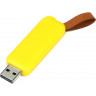 USB-флешка промо на 16 Гб прямоугольной формы, выдвижной механизм, желтый