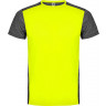 Спортивная футболка Roly Zolder детская, неоновый желтый/черный меланж, размер 4 (104-116)