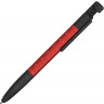 Ручка-стилус металлическая шариковая многофункциональная (6 функций) Multy, красный